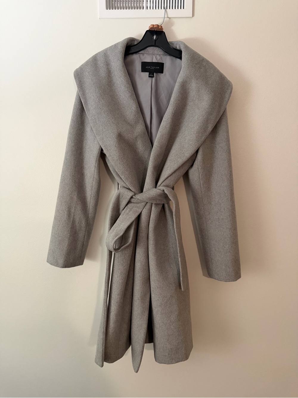 Ann Taylor Factory Light Gray Wool-Blend Coat